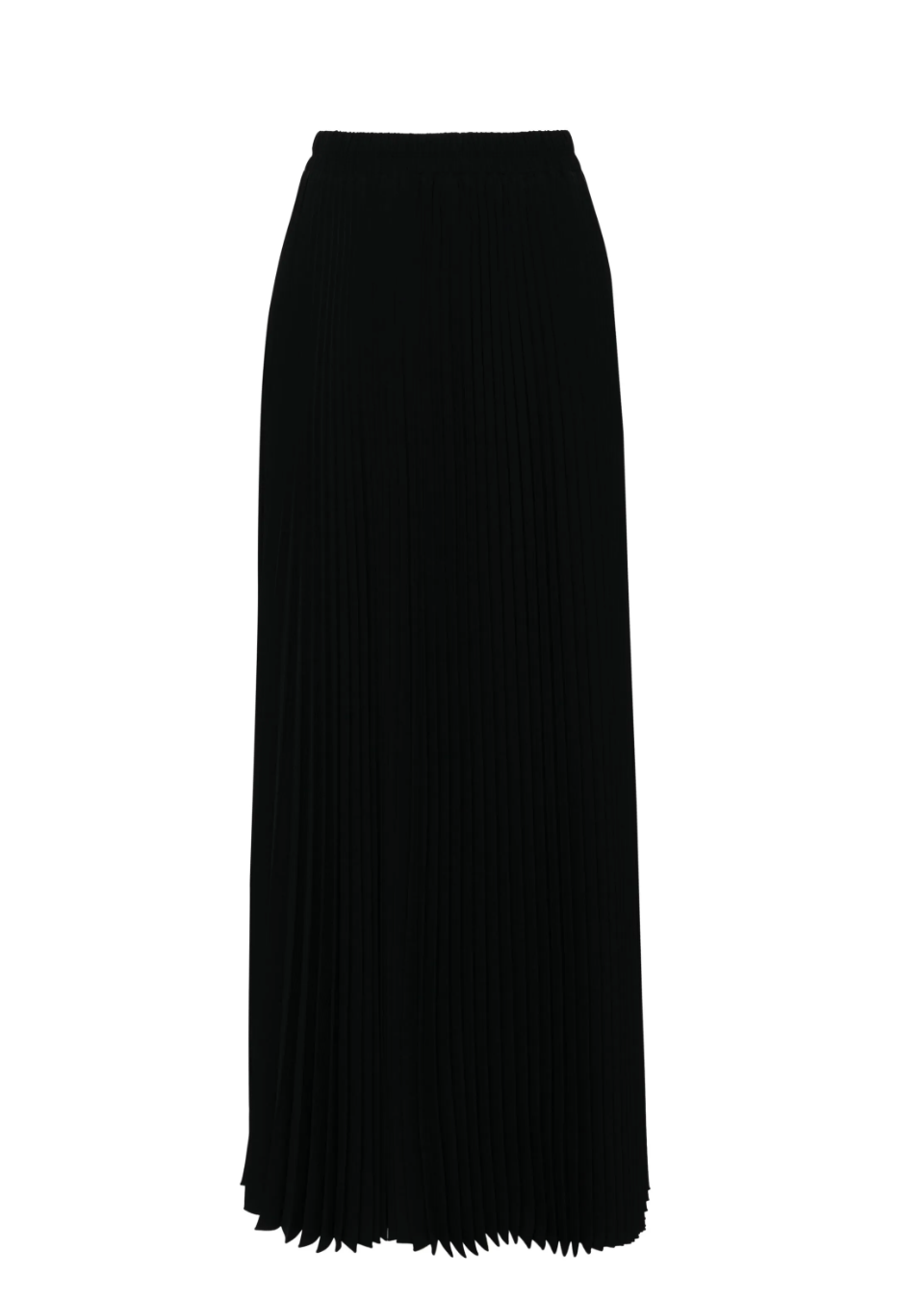 BLACK PLEATED MAXI SKIRT
